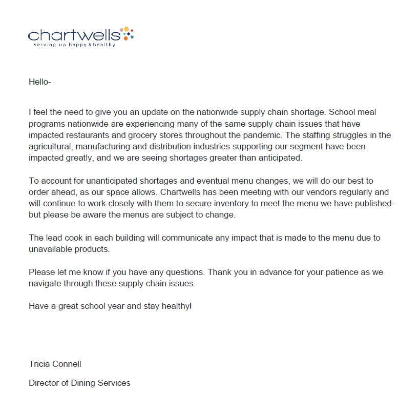 Chartwells Food Service Image