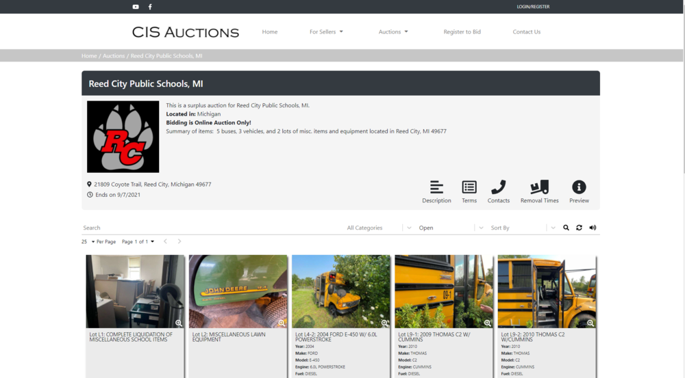 Auction School Surplus