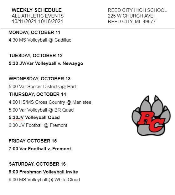 WEEK EVENTS